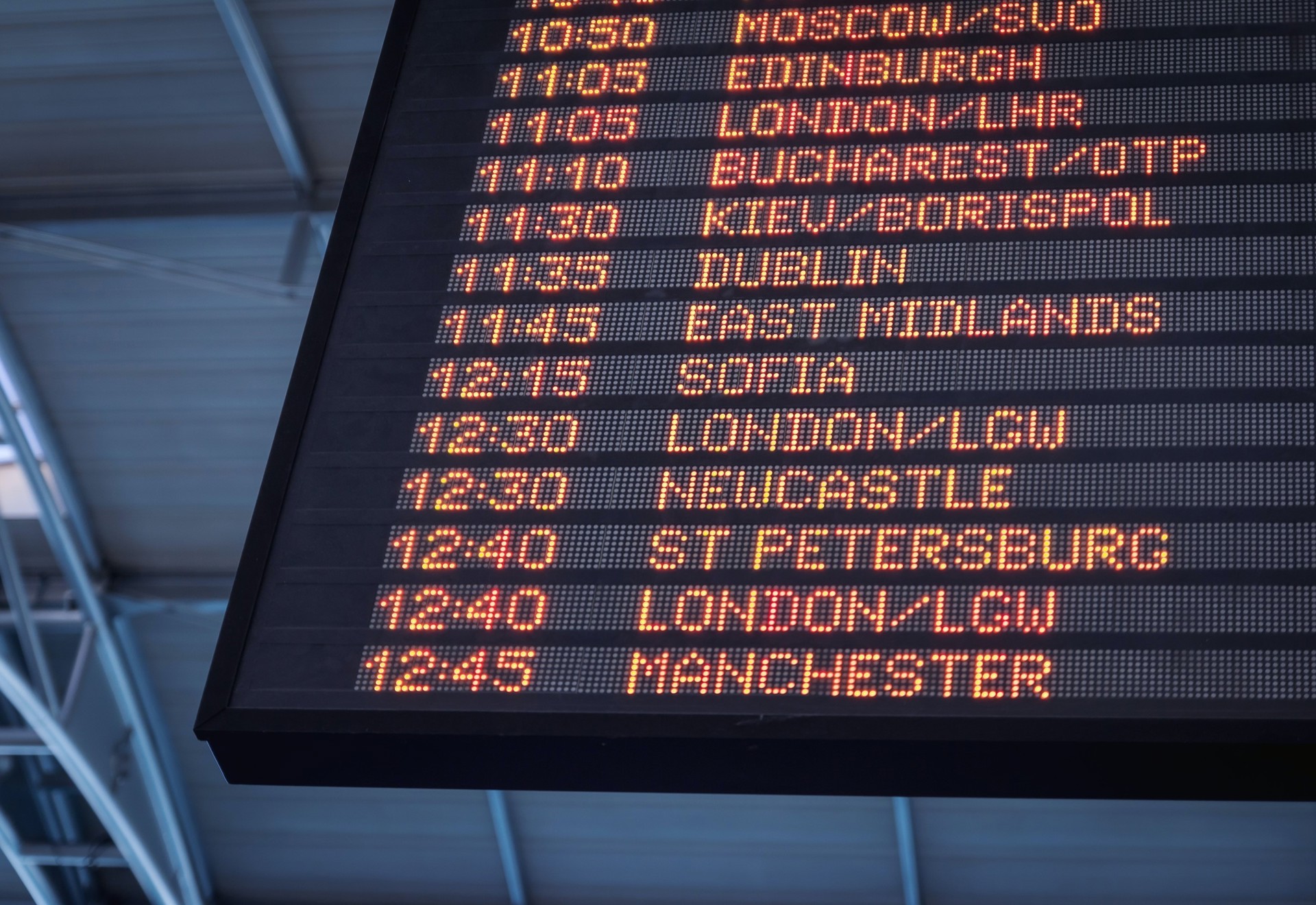 Flight arrival overview